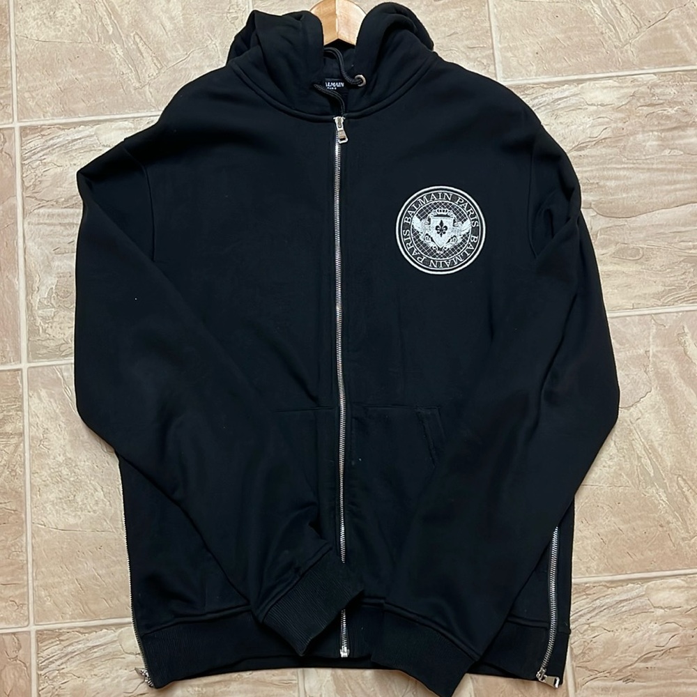 Balmain use heavy cotton hoody size L slim